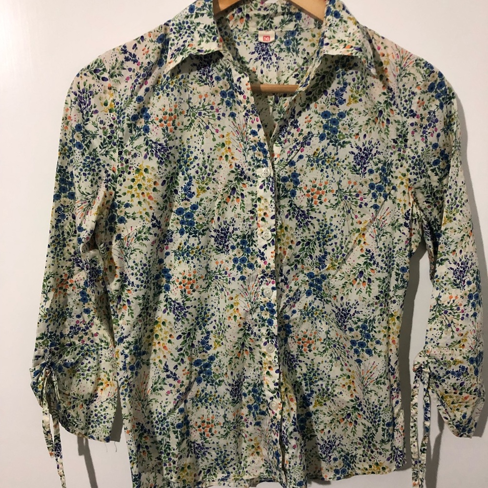 Floral button up blouse